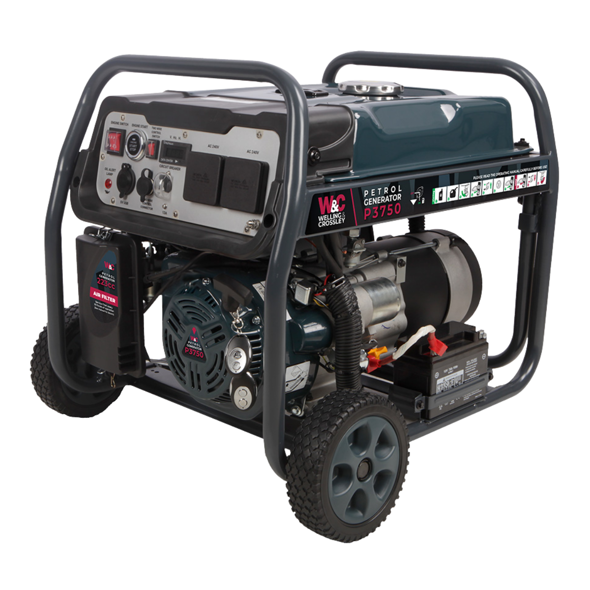 Welling & Crossley 3.75kVA Generator with E-Start
