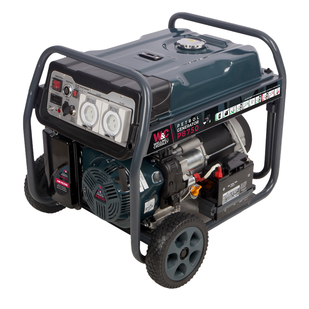 Welling & Crossley 7kVA Generator with E-Start, AVR, Long-Run Tank