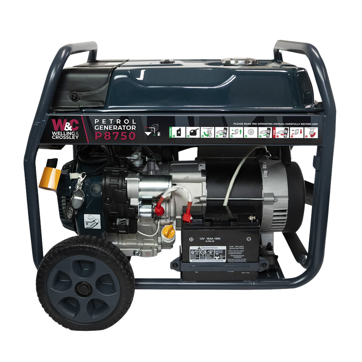 Welling & Crossley 7kVA Generator with E-Start, AVR, Long-Run Tank